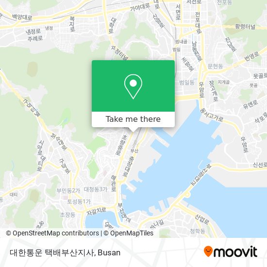 대한통운 택배부산지사 map