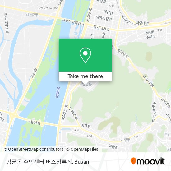 엄궁동 주민센터 버스정류장 map