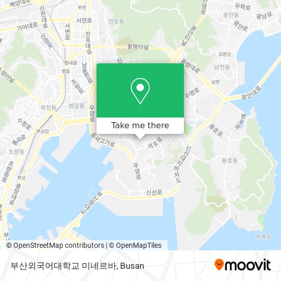 부산외국어대학교 미네르바 map