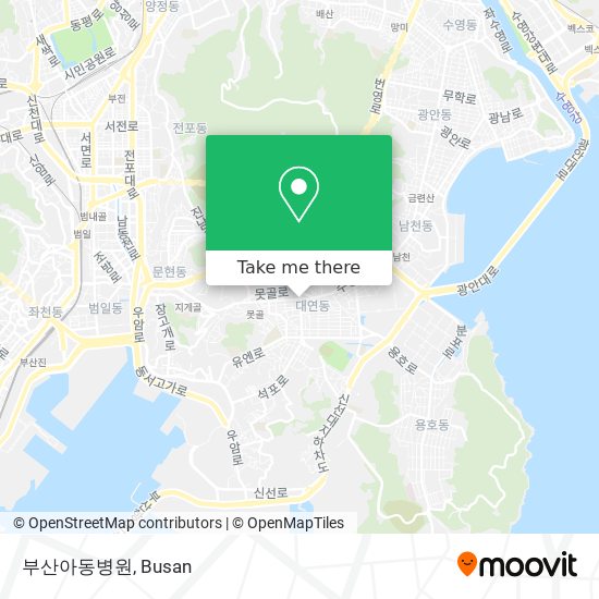 부산아동병원 map