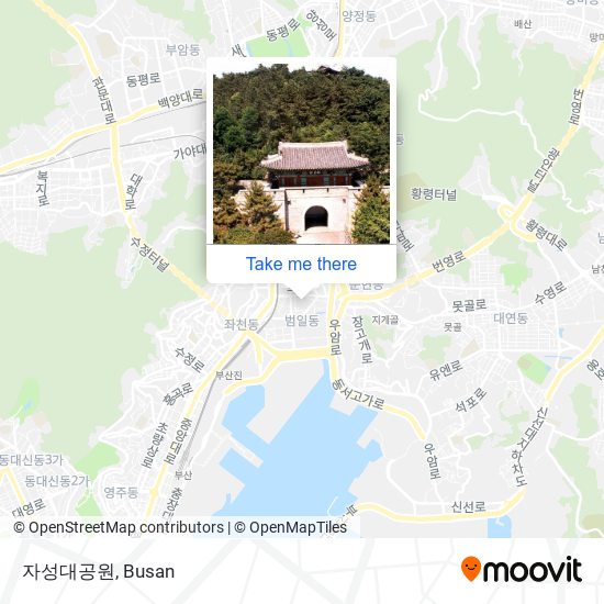 자성대공원 map
