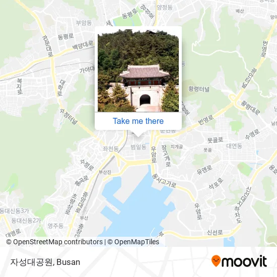 자성대공원 map