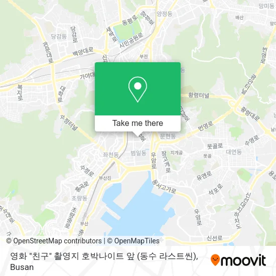 영화 "친구" 촬영지 호박나이트 앞 (동수 라스트씬) map