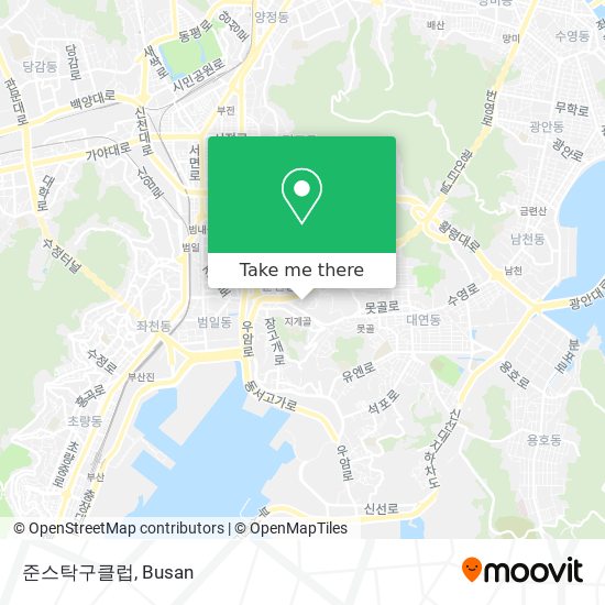 준스탁구클럽 map