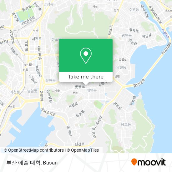 부산 예술 대학 map