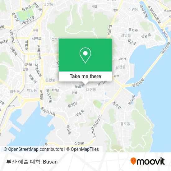 부산 예술 대학 map