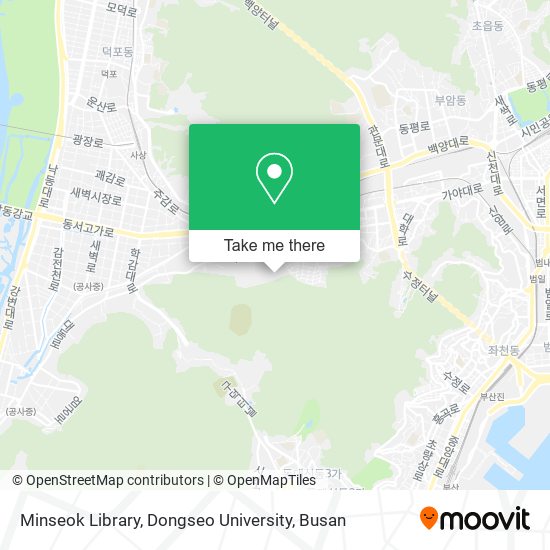 Minseok Library, Dongseo University map