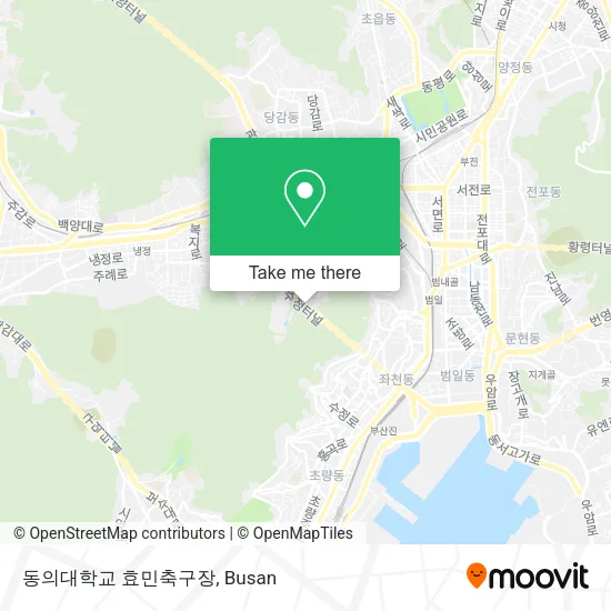 동의대학교 효민축구장 map