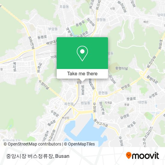 중앙시장 버스정류장 map