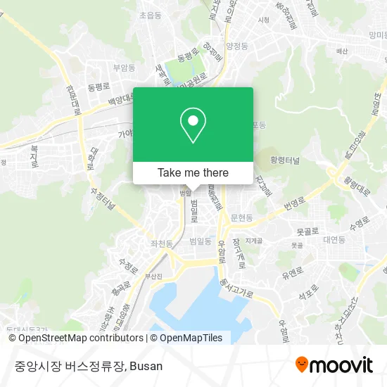 중앙시장 버스정류장 map