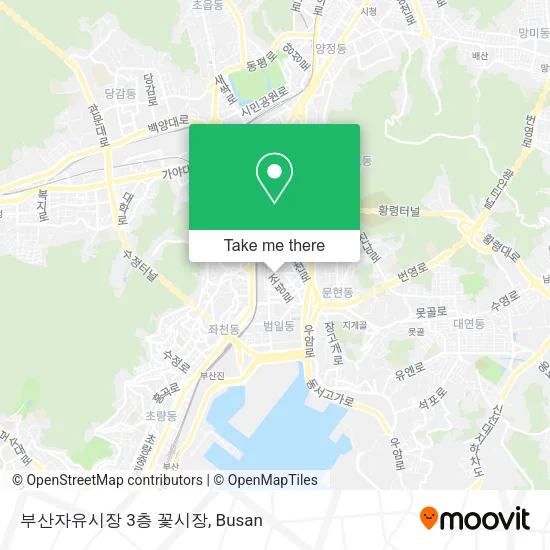 부산자유시장 3층 꽃시장 map