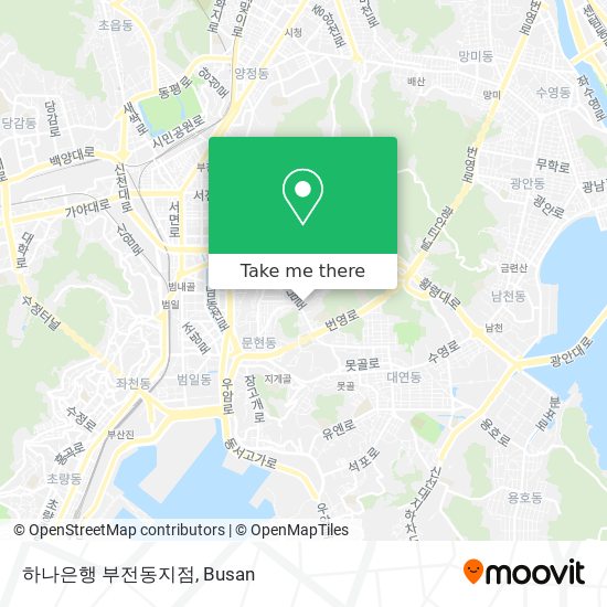 하나은행 부전동지점 map