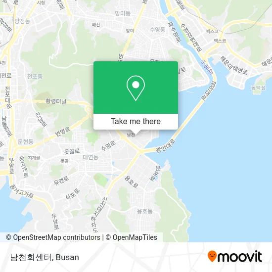 남천회센터 map