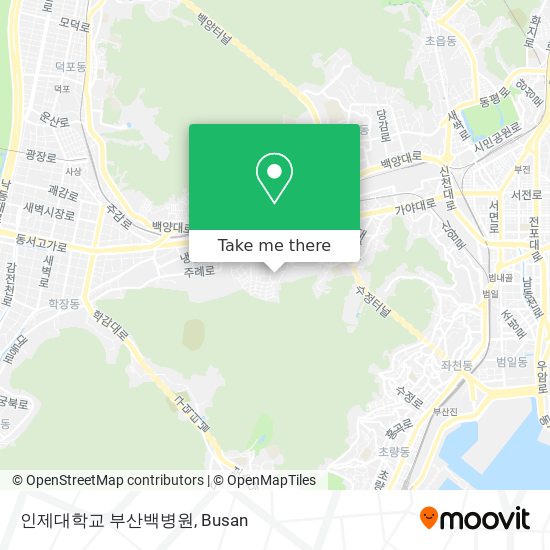 인제대학교 부산백병원 map