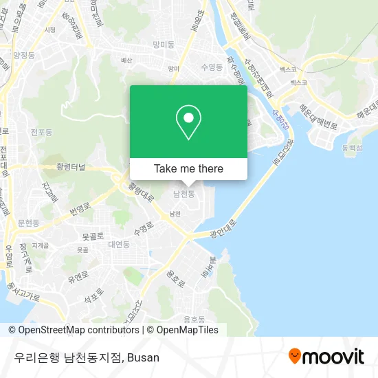 우리은행 남천동지점 map