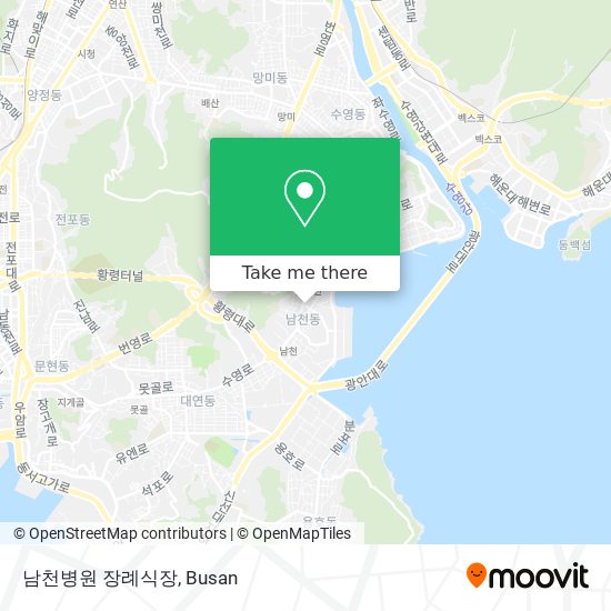 남천병원 장례식장 map