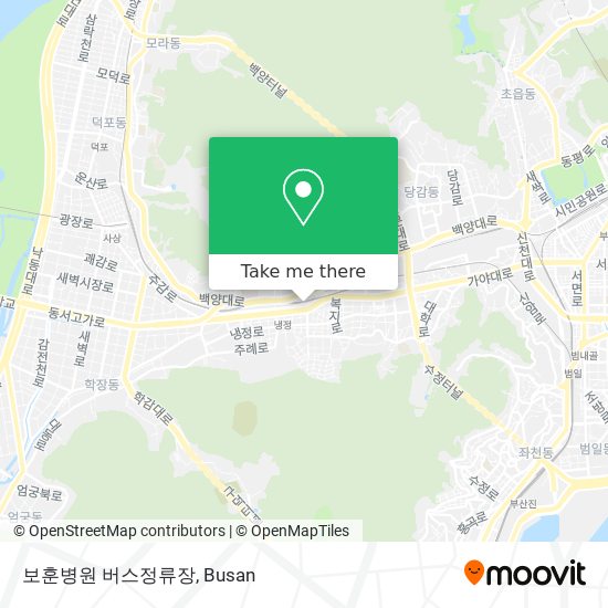 보훈병원 버스정류장 map