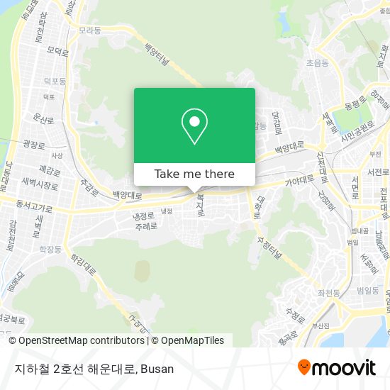 지하철 2호선 해운대로 map