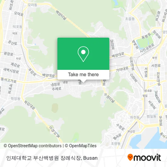 인제대학교 부산백병원 장례식장 map