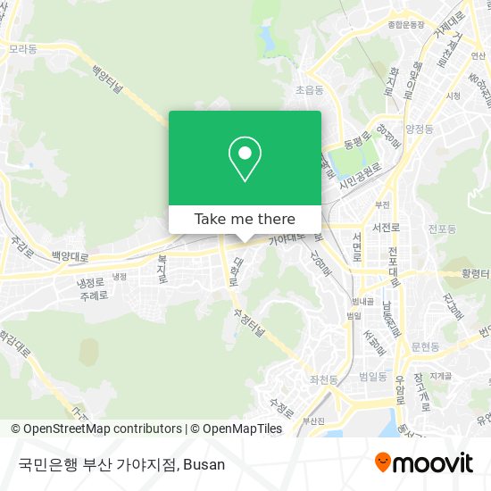 국민은행 부산 가야지점 map