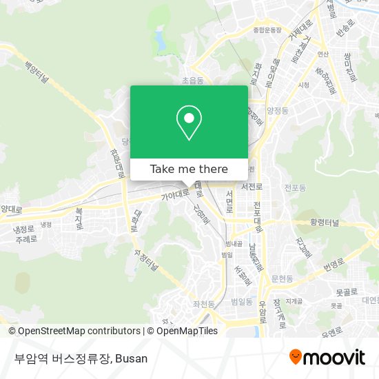 부암역 버스정류장 map