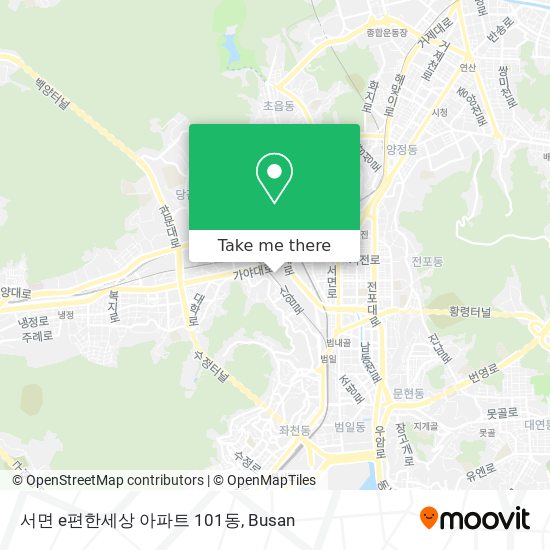서면 e편한세상 아파트 101동 map