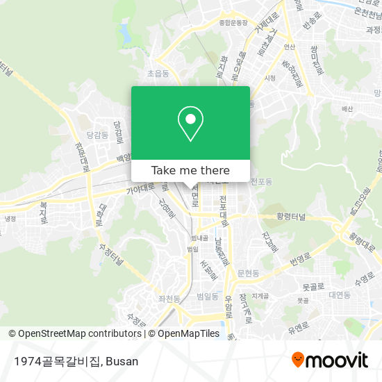 地下鉄 - メトロ または バスで부산진구の1974골목갈비집への行き方|Moovit
