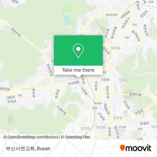 부산서면교회 map