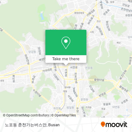 노포동 춘천가는버스안 map