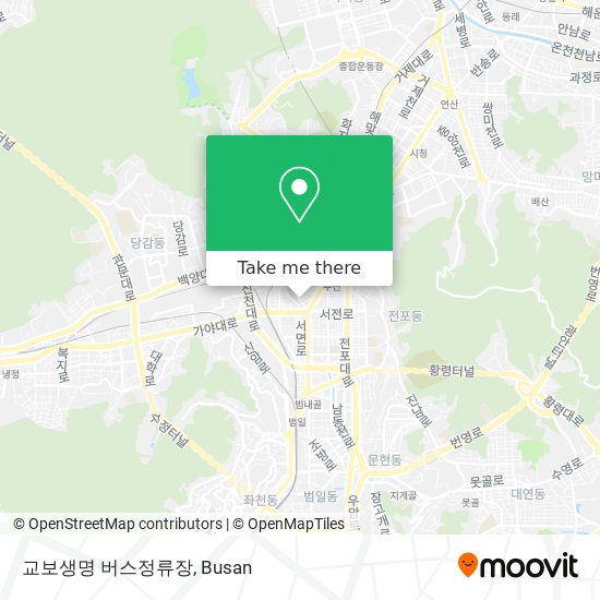 교보생명 버스정류장 map