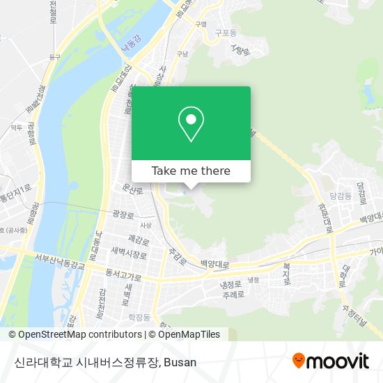 신라대학교 시내버스정류장 map