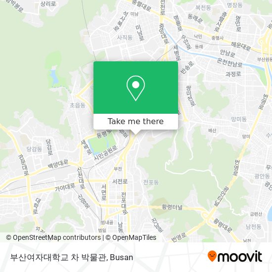 부산여자대학교 차 박물관 map
