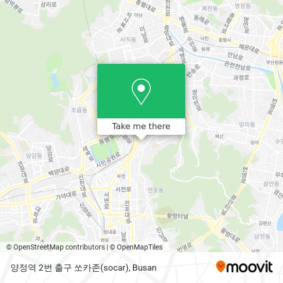 양정역 2번 출구 쏘카존(socar) map