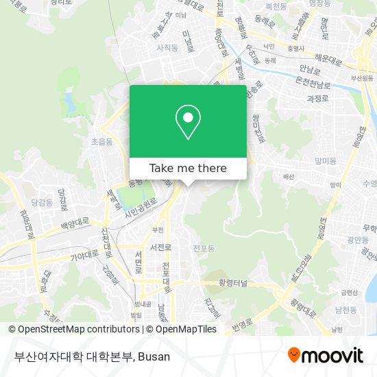부산여자대학 대학본부 map