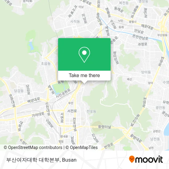 부산여자대학 대학본부 map