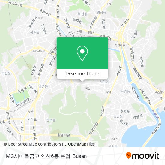 MG새마을금고 연산6동 본점 map