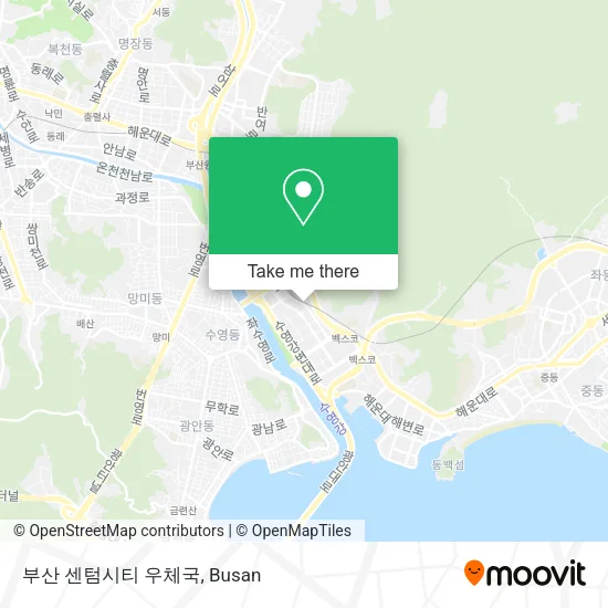 부산 센텀시티 우체국 map