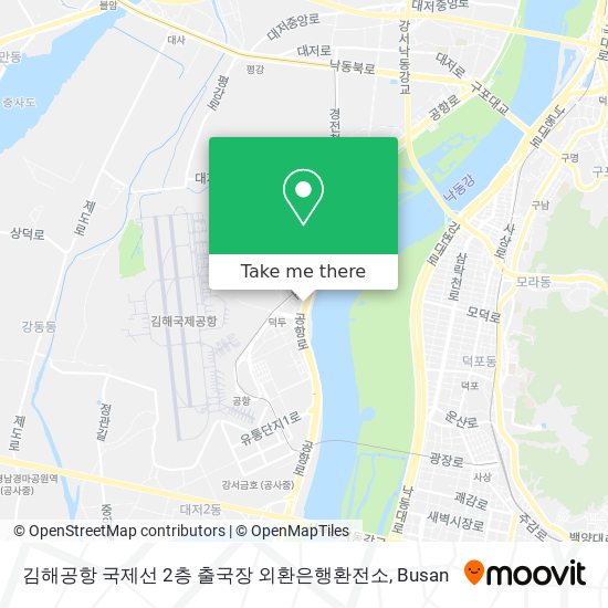 김해공항 국제선 2층 출국장 외환은행환전소 map