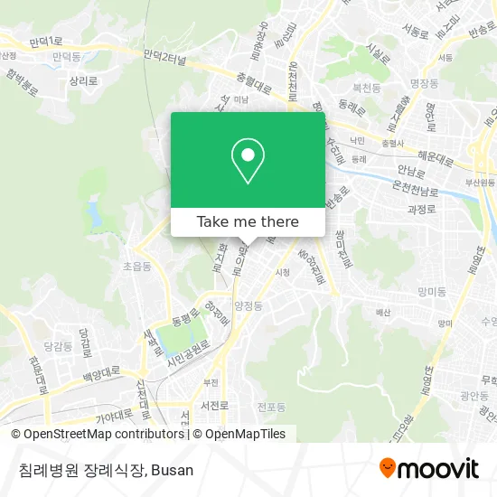 침례병원 장례식장 map