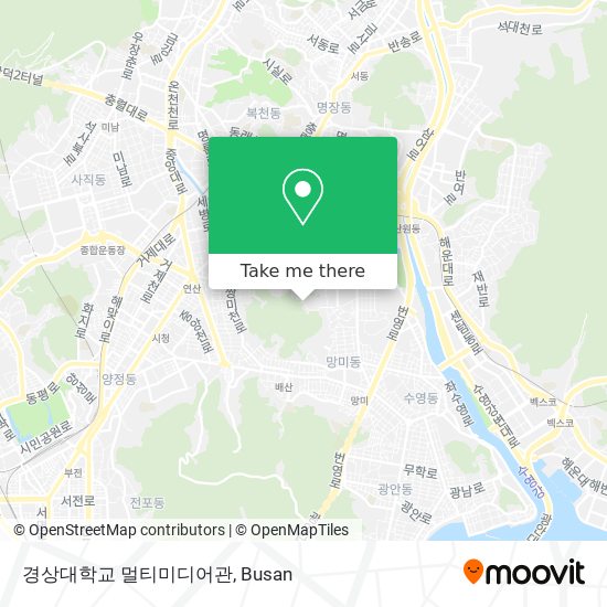 경상대학교 멀티미디어관 map