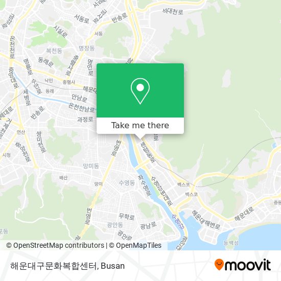 해운대구문화복합센터 map