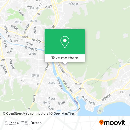 如何坐公交 或 地铁去해운대구的양포생아구찜| Moovit