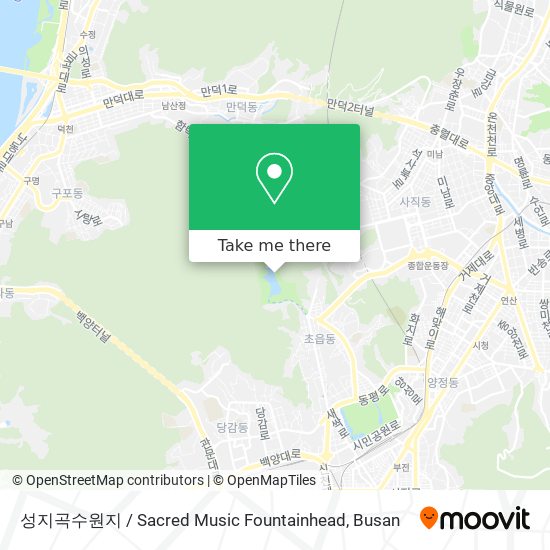 성지곡수원지 / Sacred Music Fountainhead map