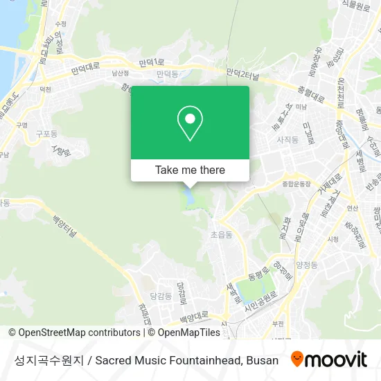 성지곡수원지 / Sacred Music Fountainhead map