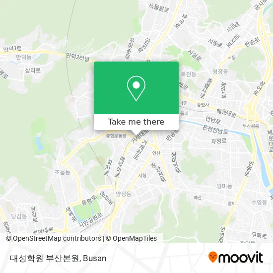 대성학원 부산본원 map