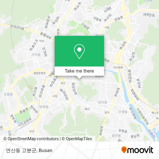 연산동 고분군 map