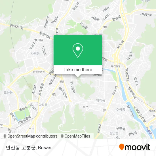 연산동 고분군 map