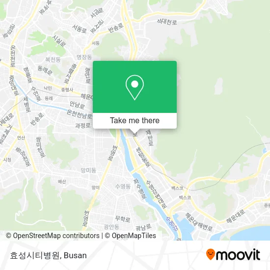 효성시티병원 map