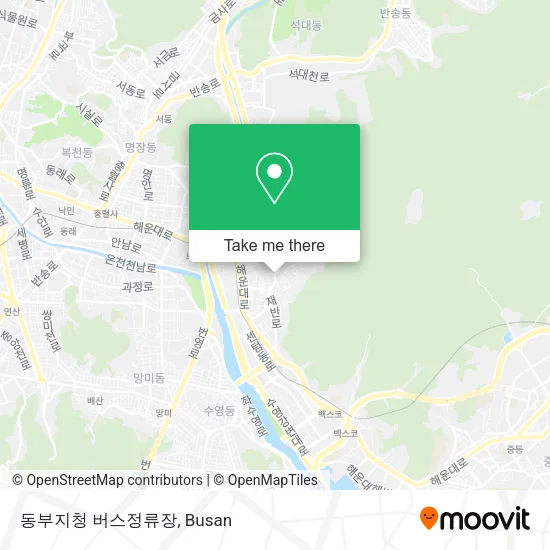 동부지청 버스정류장 map