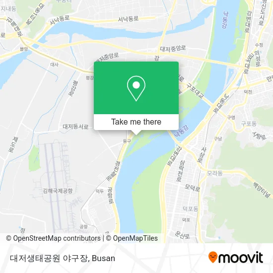 대저생태공원 야구장 map